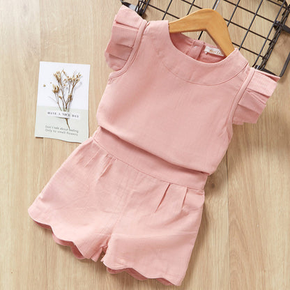 T-Shirt Shorts Girls Suit