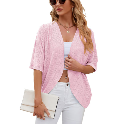 Half Sleeves Cardigan Knitted Cardigan Coat