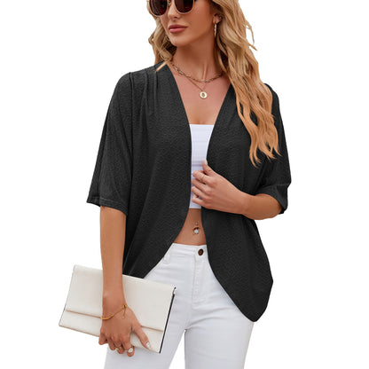 Half Sleeves Cardigan Knitted Cardigan Coat
