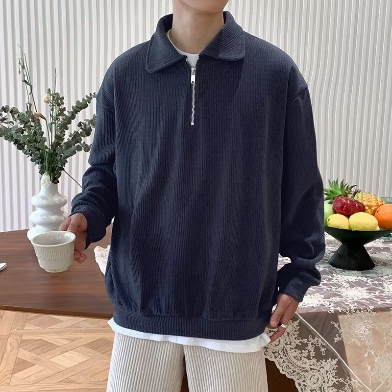 British Solid Color Men Hoodie